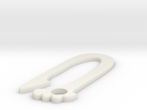 otzi key hook in White Natural Versatile Plastic