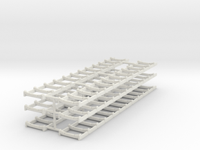 1/64th Set of six conveyor racks in White Natural Versatile Plastic