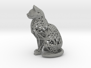 Wireframe Cat in Gray PA12