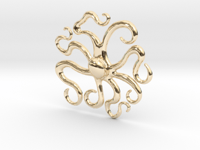 Octopus_Pendant in 14K Yellow Gold