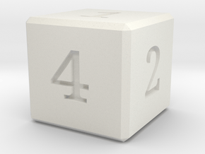 dice in White Natural Versatile Plastic: Small