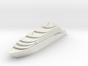 Ritz Carlton Yacht - V3 - 10 cm in White Natural Versatile Plastic