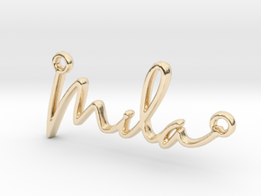 Mila Script First Name Pendant in 14K Yellow Gold