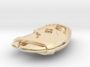 Lobster Claw Pendant - With Band in 14k Gold Plated Brass