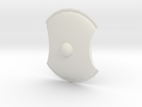 Roman Shield in White Natural Versatile Plastic: Small