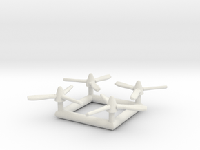 (1:200) x4 Propellers for DHC-5 Buffalo in White Natural Versatile Plastic