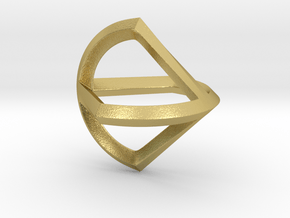 Sphericon Glatt in Natural Brass