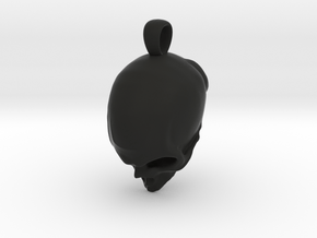 Skull Pendant in Black Natural Versatile Plastic