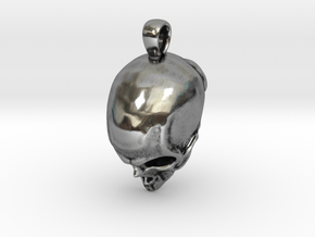 Skull Pendant in Antique Silver