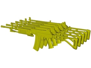 1/15 scale IMI Galil ARM rifles x 5 in Tan Fine Detail Plastic