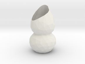 Vase 1324Low in White Natural Versatile Plastic