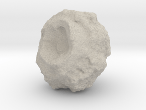Battle-Scarred Asteroid for 2/6mm Space Battles in Natural Sandstone