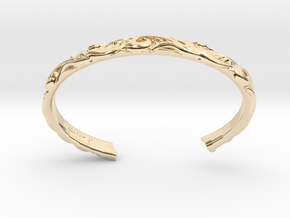 Japanese Pattern Bangle in 14k Gold Plated Brass