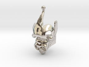 Harley Ring - Skull Half, Metals in Rhodium Plated Brass: 6.5 / 52.75
