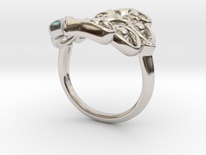 Asian Motif Single Band in Rhodium Plated Brass