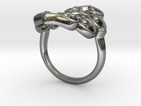 Asian Motif Single Band in Polished Silver