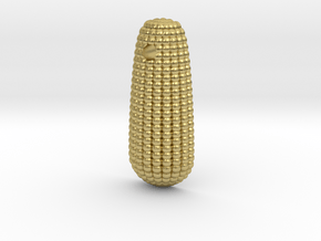 corn earring in Natural Brass