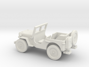 1/87 Scale MB Jeep in White Natural Versatile Plastic