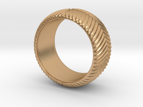 Knurled Ring in Natural Bronze: 8 / 56.75
