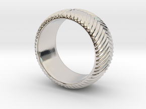 Knurled Ring in Rhodium Plated Brass: 8 / 56.75
