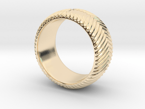 Knurled Ring in 14k Gold Plated Brass: 9.75 / 60.875