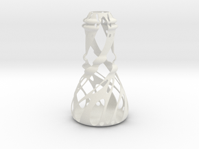 Vase-01 in White Natural Versatile Plastic