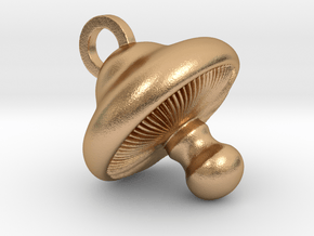 Little Mushroom Pendant in Natural Bronze