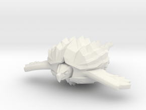 Fleetscale Turtle Space Kaiju Zappo in White Natural Versatile Plastic
