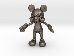 Mickey Gas Mask in Polished Bronzed-Silver Steel