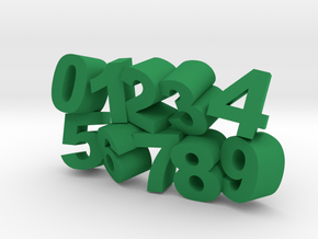 Numbers Game in Green Processed Versatile Plastic