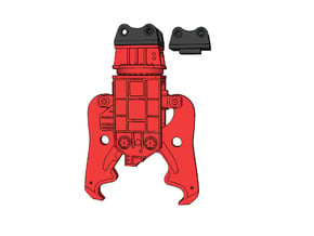 HO - Demolition Shear for 50t excavators in Tan Fine Detail Plastic