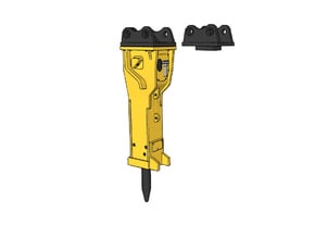 HO - Hydraulic Hammer for 50t excavators in Smooth Fine Detail Plastic
