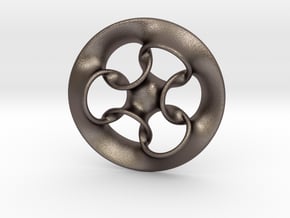 "Seven Rings"  in Polished Bronzed-Silver Steel