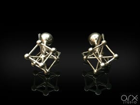 Atomium Cufflinks in Polished Silver