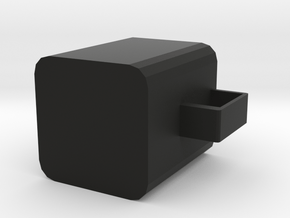 Square cup in Black Natural Versatile Plastic: Extra Small