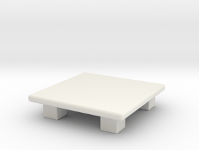 table in White Natural Versatile Plastic: Medium