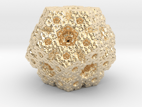 fractal dodecahedron in 14K Yellow Gold