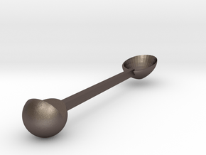 Goodmorning spoon in Polished Bronzed-Silver Steel