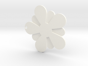 Plum blossom in White Processed Versatile Plastic: Medium