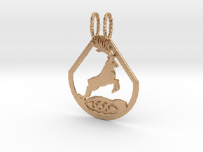 Celtic Zodiac Stag/Deer pendant in Natural Bronze