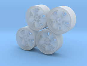 Set of four Chaparral 1 wheels in Tan Fine Detail Plastic