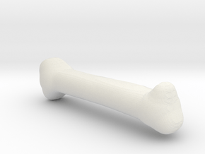 Bone.stl in White Natural Versatile Plastic