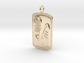Adidas Pendant (Dog tag)  in 14K Yellow Gold