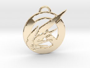Overwatch Mercy Pendant in 14k Gold Plated Brass