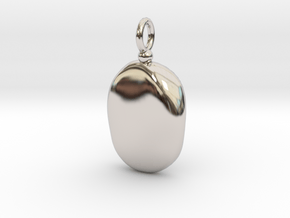 Oval Cleo Pendant in Rhodium Plated Brass