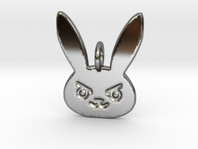 D.Va Pendant in Fine Detail Polished Silver