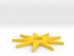 太陽.stl in Yellow Processed Versatile Plastic: Medium