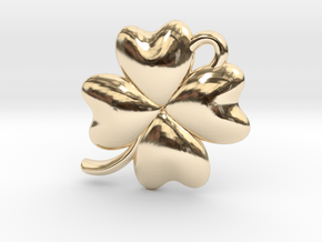 4 Leaf Clover Charm in 14K Yellow Gold