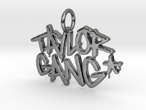 Taylor Gang Pendant in Fine Detail Polished Silver