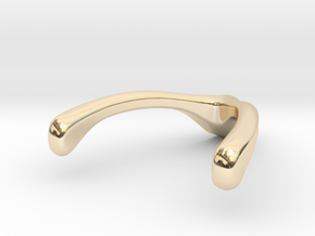 Ring Holder Pendant: Wishbone in 14K Yellow Gold: Medium
